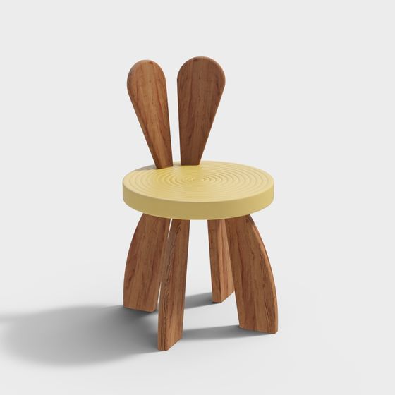 Low-Poly Bunny Chair 3D model