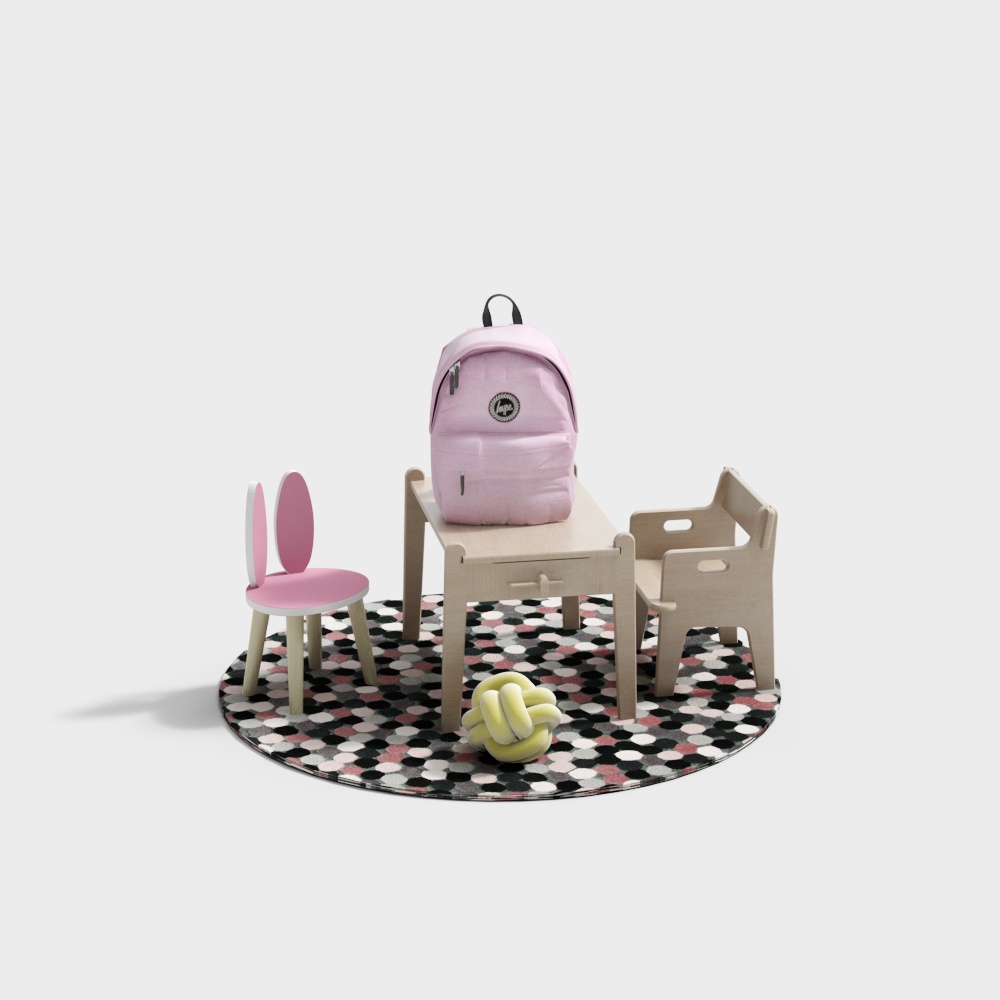 Modern children's table and chair combination