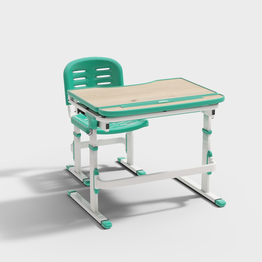 Modern children's study table and chair combination