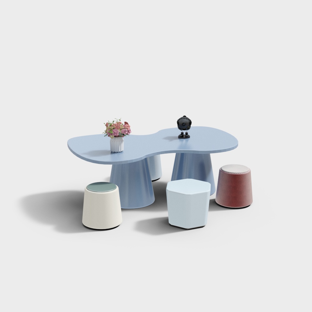 モダンな子供用テーブルと椅子のセット