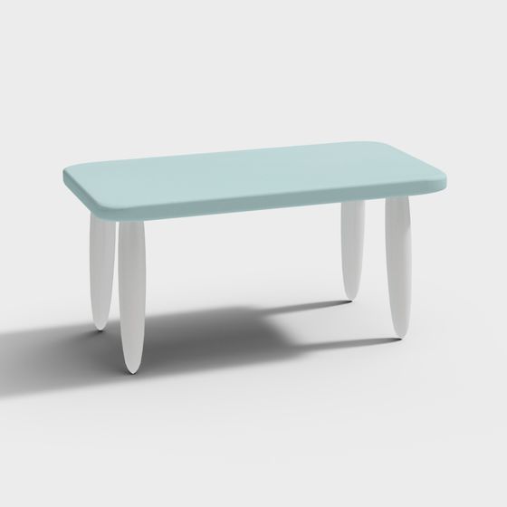 Sleek Low-Poly Coffee Table 3D model