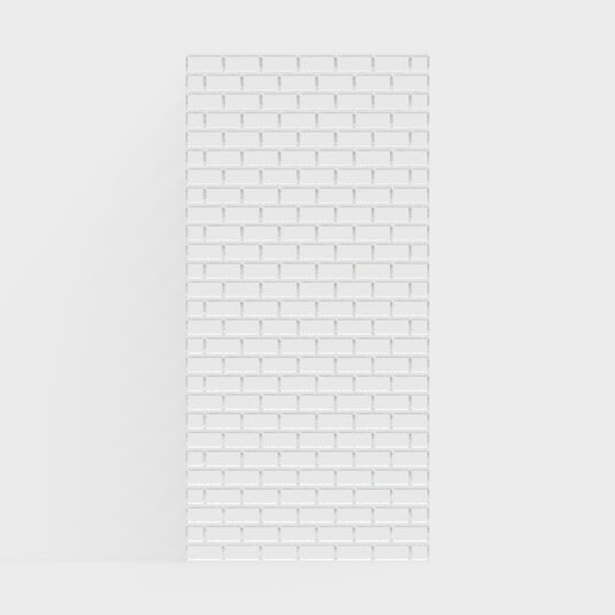 Elegant Low-Poly Brick Wall 3D Model