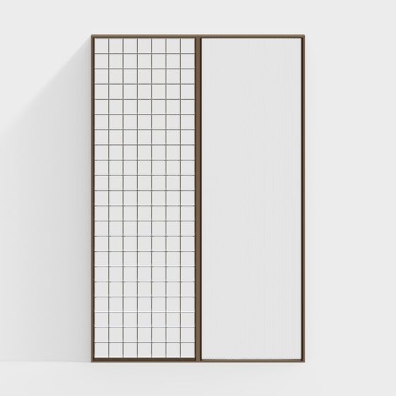Stylish Grid Screen 3D model for Modern Spaces