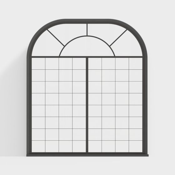 Arched Window 3D model for Creative Spaces