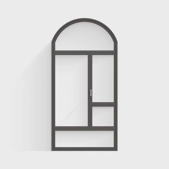 Fenêtres en fer forgé courbées modernes