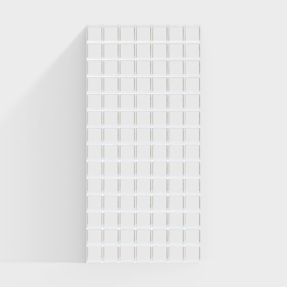 Stylish Low-Polygon Grid Wall 3D model for Design Projects