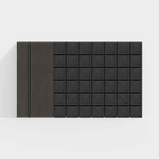 Elegant Black 3D Wall Panel Model