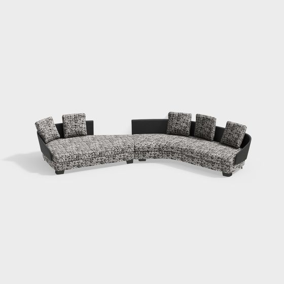 Urban Curve Sofa 3D model for Modern Interiors