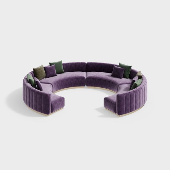 Dreamy Circular Sofa 3D model