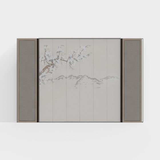 Snow Scene Screen 3D model