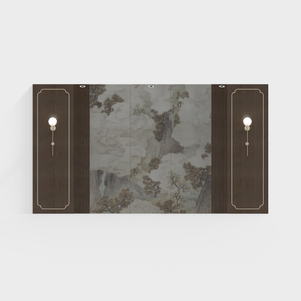 New Chinese wallpaper background wall