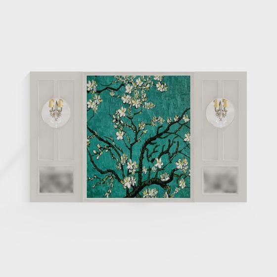 Almond Blossom Wall Art 3D model