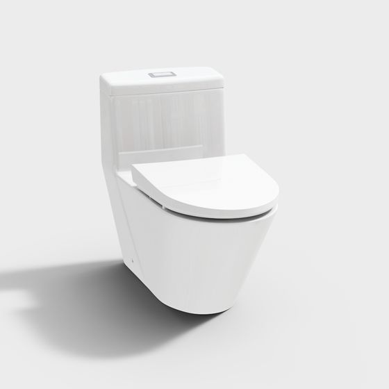 Stylish Futuristic Bathroom Toilet 3D model