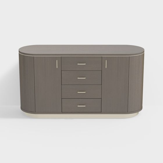 Elegant Storage Cabinet 3D model for Modern Interiors