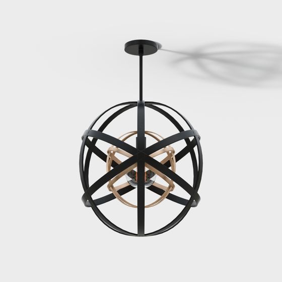 Stylish Low-Poly 3D Chandelier Model