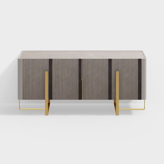 Modern Minimalist Storage Cabinet 3D model