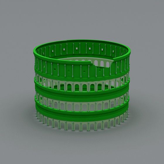 Innovative Time Arena 3D model for Creative Projects