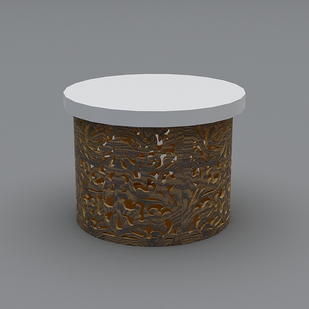 Elegant Hollow-Cylinder Table 3D model