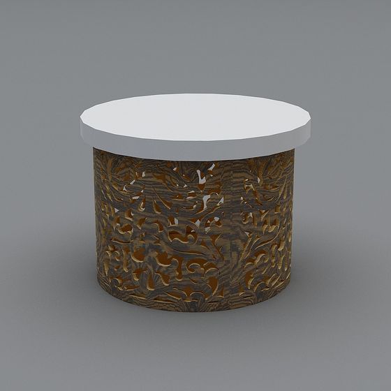 Elegant Hollow-Cylinder Table 3D model