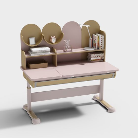 Dream Desk 3D model - Modern Low Poly Design