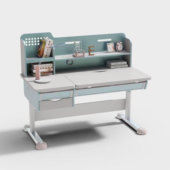 Stylish Children’s Study Desk 3D Model