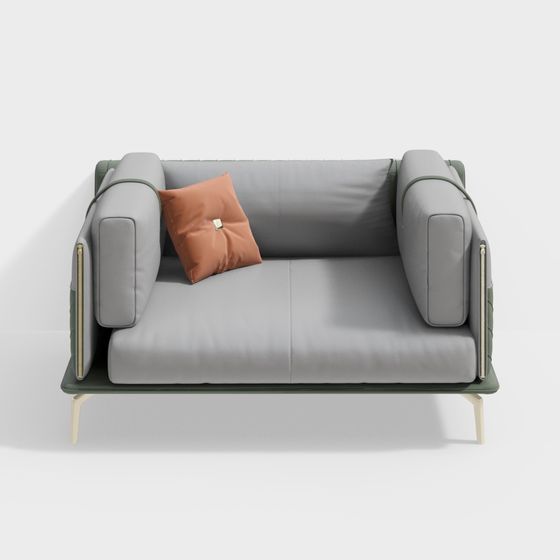 Modern Low-Poly Sofa 3D Model