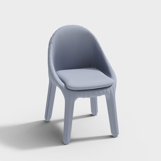 Streamlined Sofa Chair 3D model for Modern Interiors