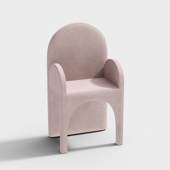 Stylish Luna Chair 3D model for Modern Spaces