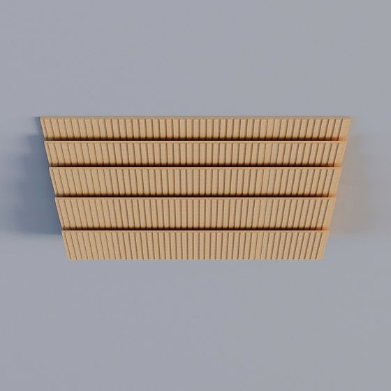 Unique Low Poly Wooden Panel 3D model