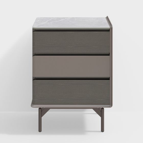 Urban Night Shadow Bedside Table 3D model