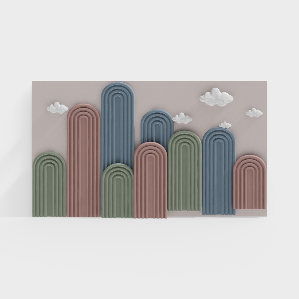 Modern soft bag background wall