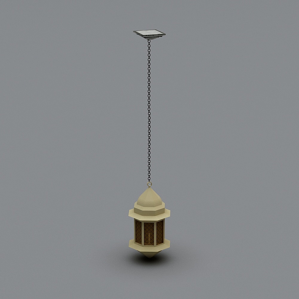 Elegant Low-Polygon Chandelier 3D model