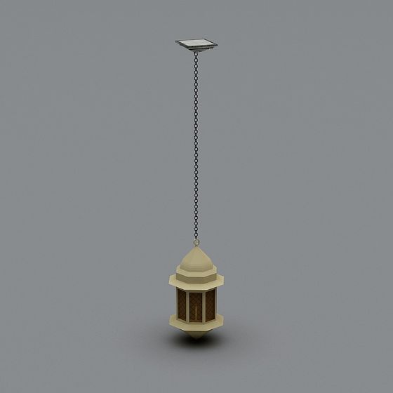 Elegant Low-Polygon Chandelier 3D model