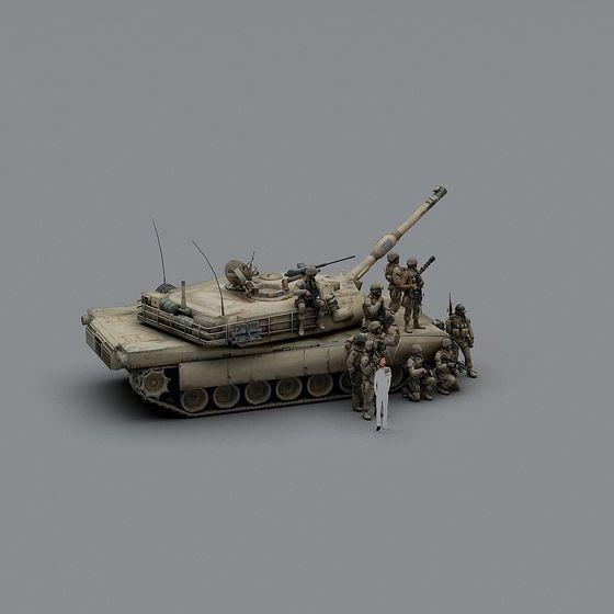 Realistic Tank 3D model for Combat Scenes