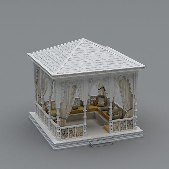 Oriental Courtyard 3D Model