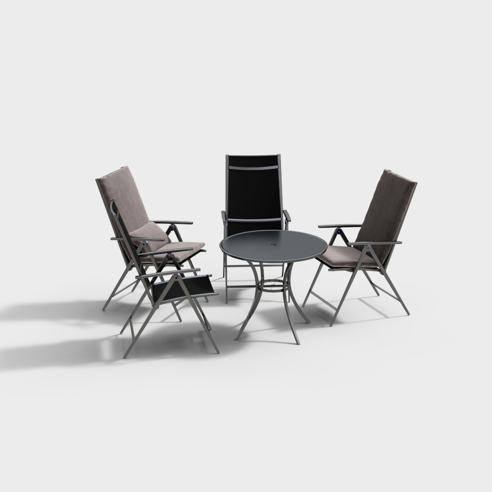 Tables et chaises de loisirs extérieures