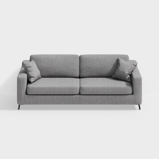 Elegant Minimalist 3D Sofa Model for Modern Interiors