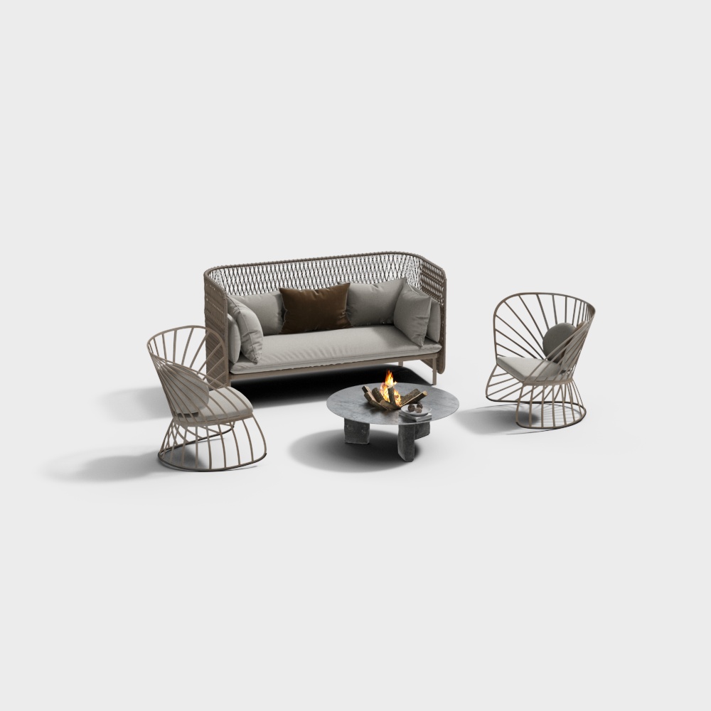 Ensemble de canapés d'extérieur modernes