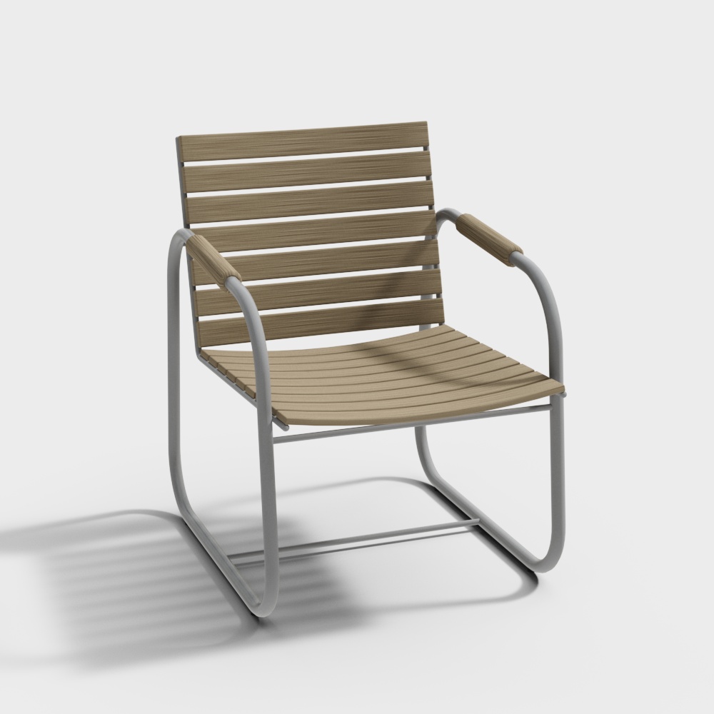 Elegant Minimalist Lounge Chair 3D Model – Scandinavian Style