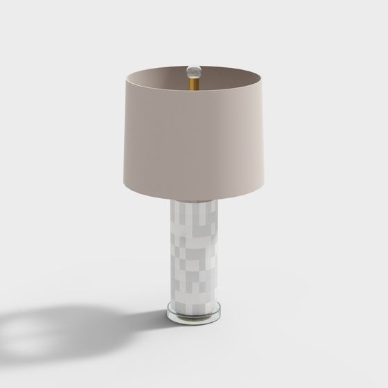 Elegant Low-Poly Table Lamp 3D model for Modern Interiors