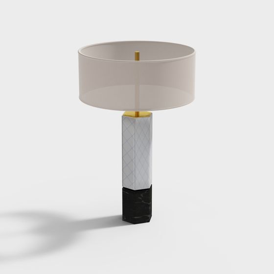 Elegant Low-Poly Table Lamp 3D model