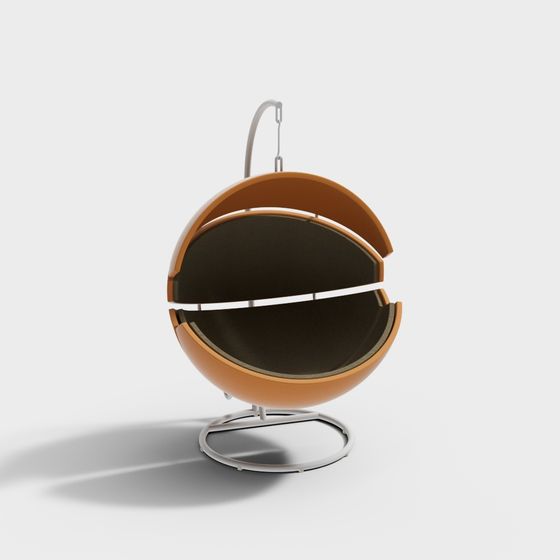Suspended Ball Chair 3D model for Creative Spaces