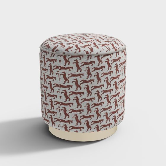 Stylish Ottoman 3D Model for Modern Interiors