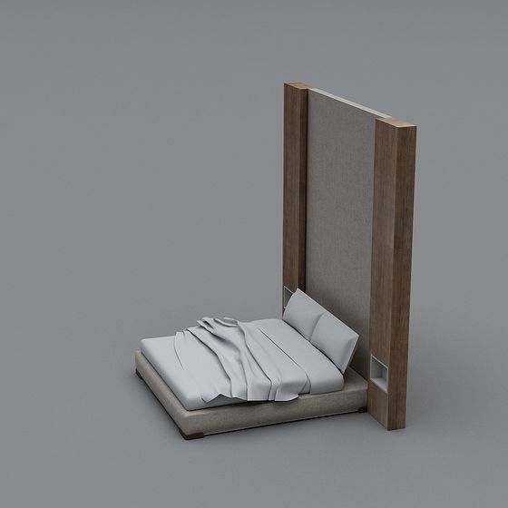 Low Poly Stylish Bed Frame 3D model