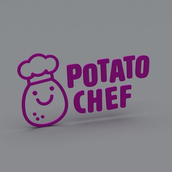 Vibrant Potato Chef 3D Model