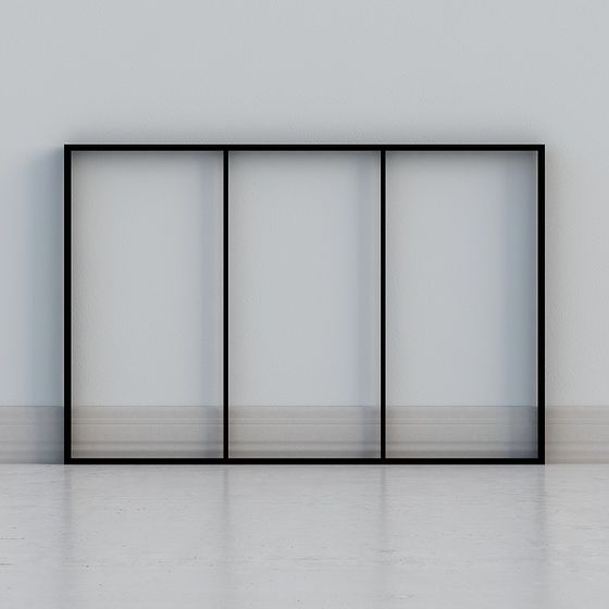 Elegant Glass Partition 3D model