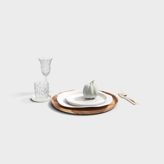 Autumn Table Setting 3D model