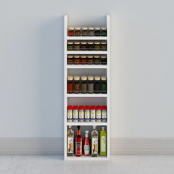 Elegant Spice Rack 3D model for Modern Interiors