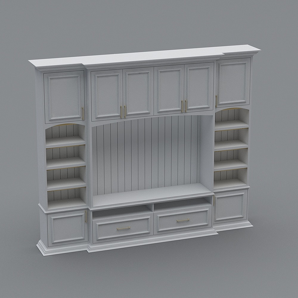 Classic Living Room Cabinet 3D model