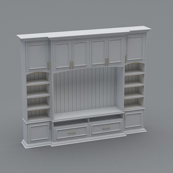 Classic Living Room Cabinet 3D model
